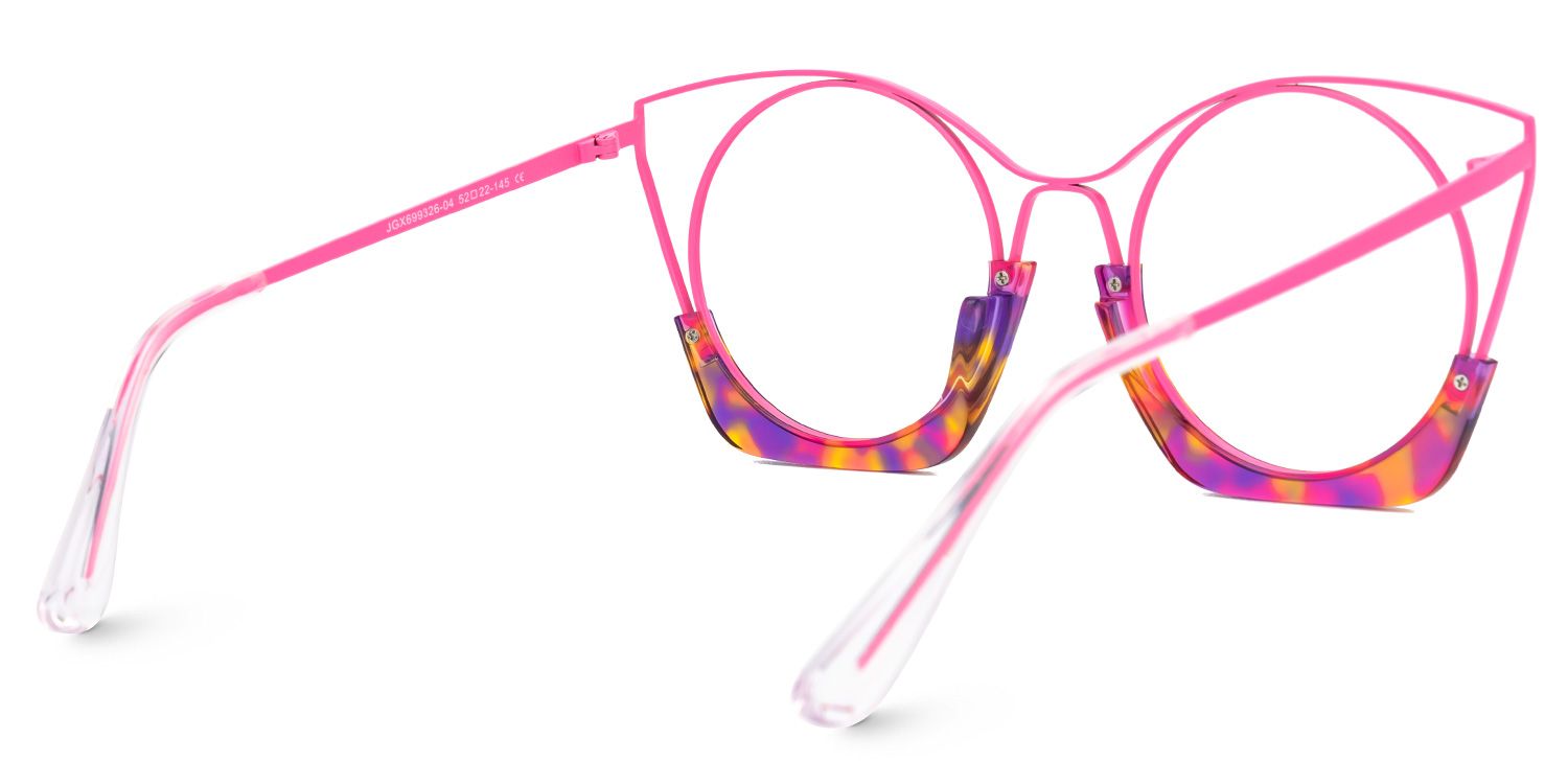 Designer Barbara Barbie Pink Round Frame Glasses3