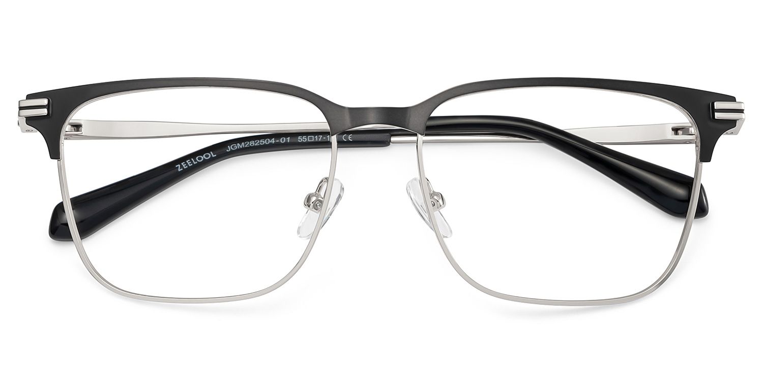 Marshall Gray Rectangle Prescription Glasses | Zeelool2