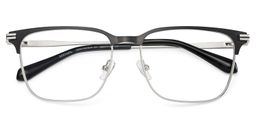 Marshall Rectangle Grey Silver Glasses2
