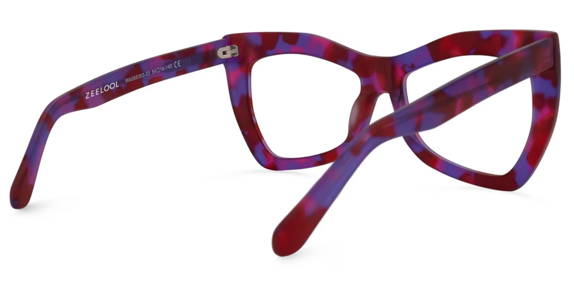 Bernita Geometric Red-Purple Glasses | Zeelool Glasses3