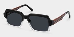 Jack Rectangle Black & Clear Sunglasses2