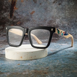 Nickacey Rectangle Black Glasses0