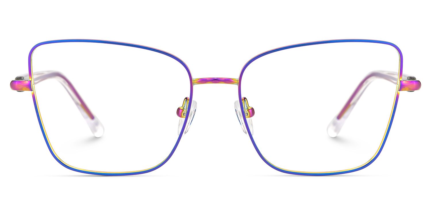 Jace Iridescent Square Prescription Glasses | Zeelool1