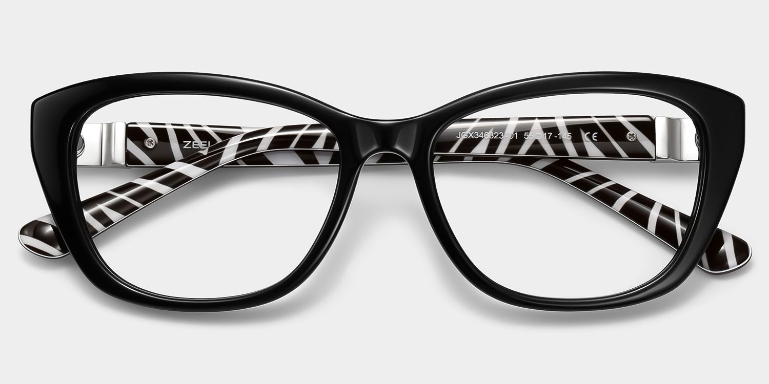 Brielle Black Cat-Eye Glasses | ZEELOOL2