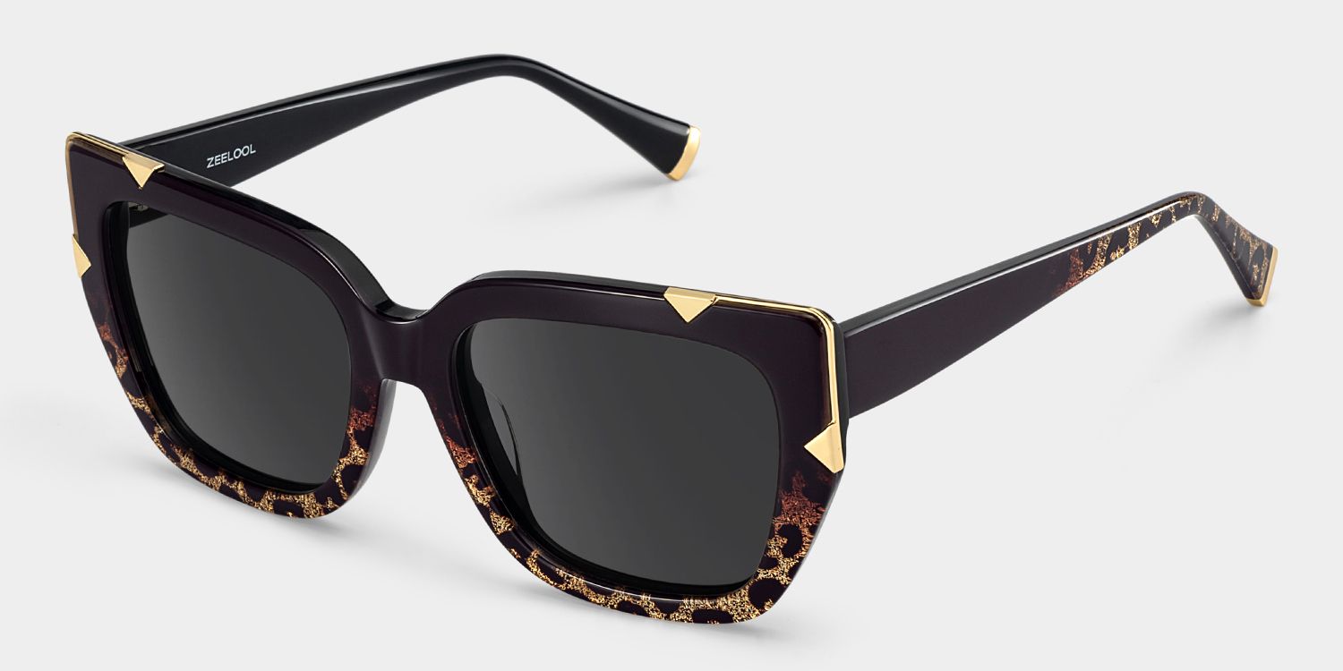 Dax Square black leopard print Frame Eyeglasses for Women| ZEELOOL