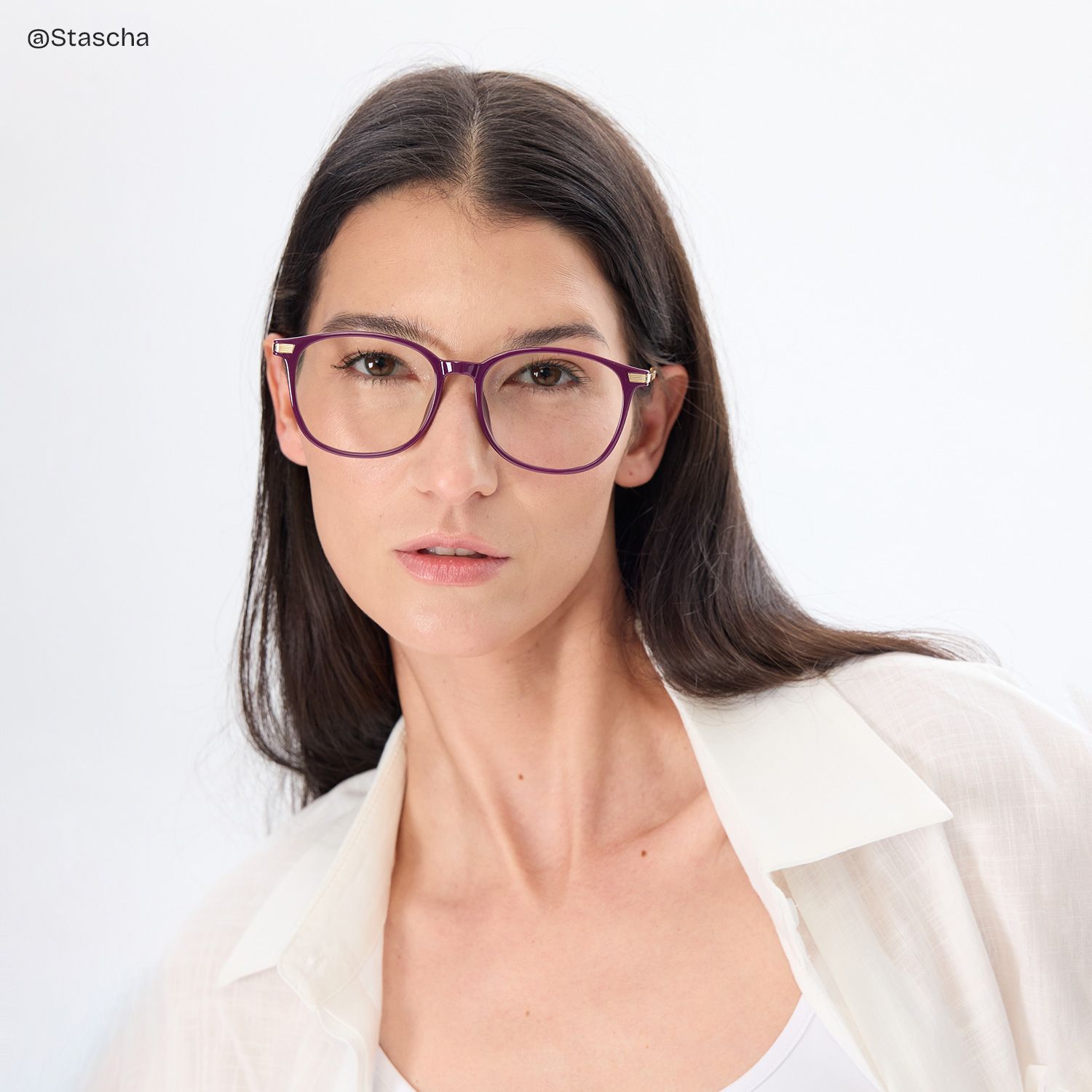 Greene Purple Square Mixed Frame Glasses for Women | ZEELOOL6