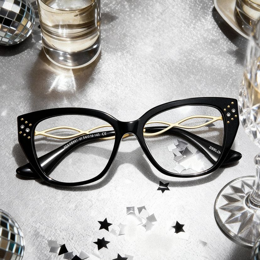 Alma Butterfly Black Glasses