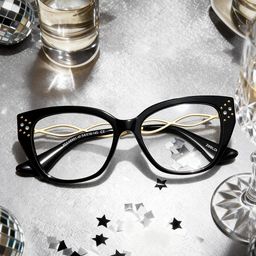 Alma Butterfly Black Glasses0