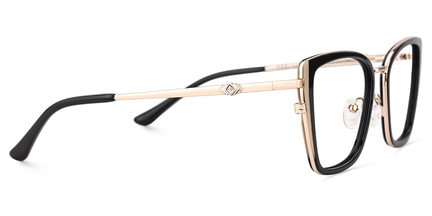 Juniper Eyeglasses in Square Black Frame | Zeelool6