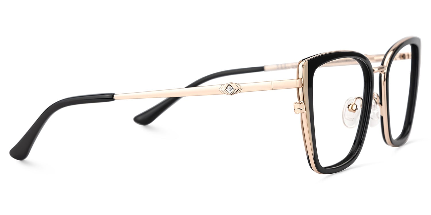 Juniper Eyeglasses in Square Black Frame | Zeelool6