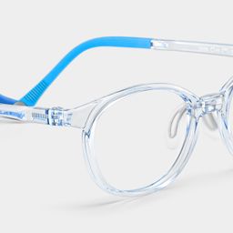 Olive Oval Clear Blue Glasses4