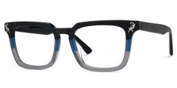Bashir Rectangle Black Gray Glasses3