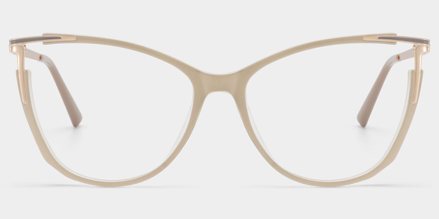 Yomary Cateye Khaki EyeGlasses | Zeelool Optical1