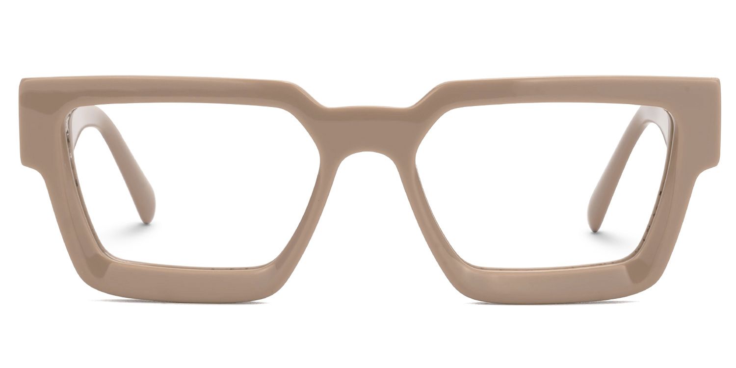 Gabriela Acetate Rectangle Brown Frame Glasses | Zeelool0