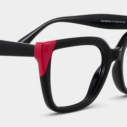 Mirta Black Pink Square Glasses5