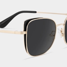 Tessa Cat-Eye Black Gold Glasses4