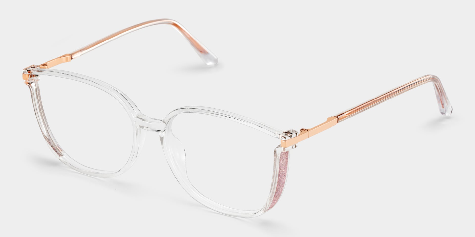 Rodz Square Crystal Frame Glasses | Zeelool Optical2