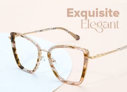 Kesego Square Floral Glasses4