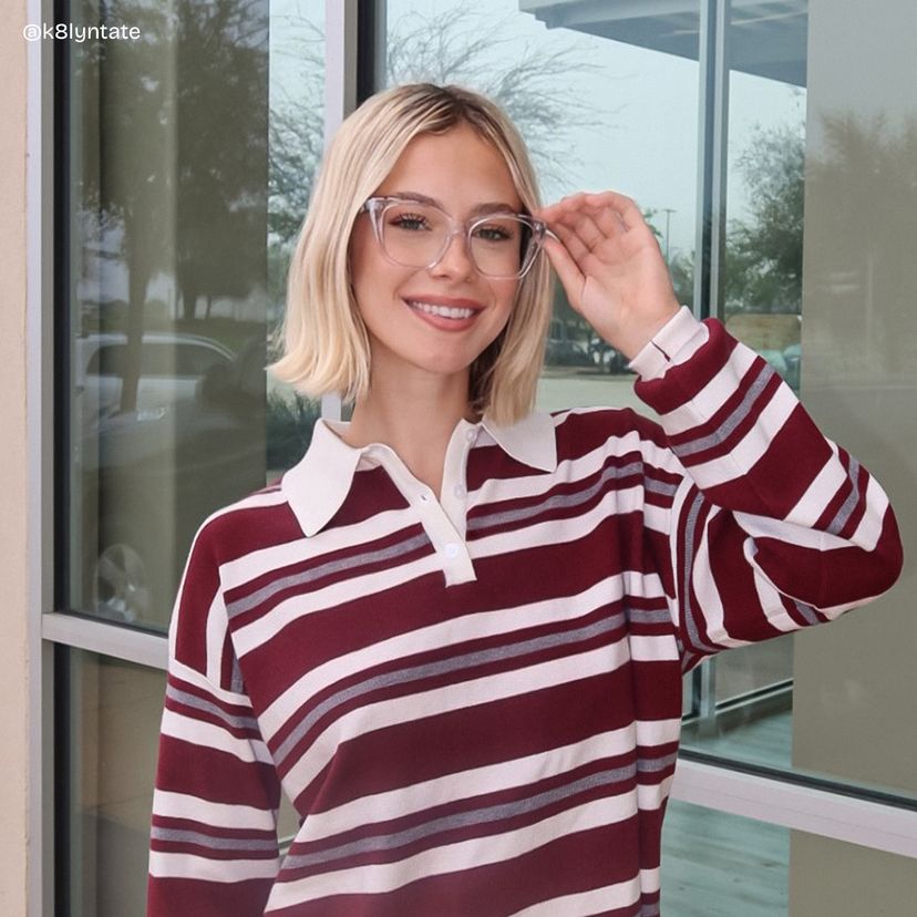 Maple Clear Butterfly Glasses