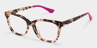Vivienne Rectangle Pink Glasses3