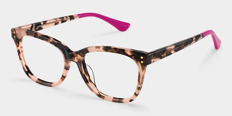 Vivienne Pink Frame Glasses with Rectangle Frame Online | ZEELOOL3