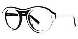 Milan Round White Glasses1