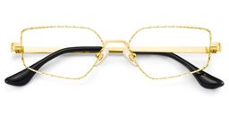 Lyle Rectangle Gold Glasses2