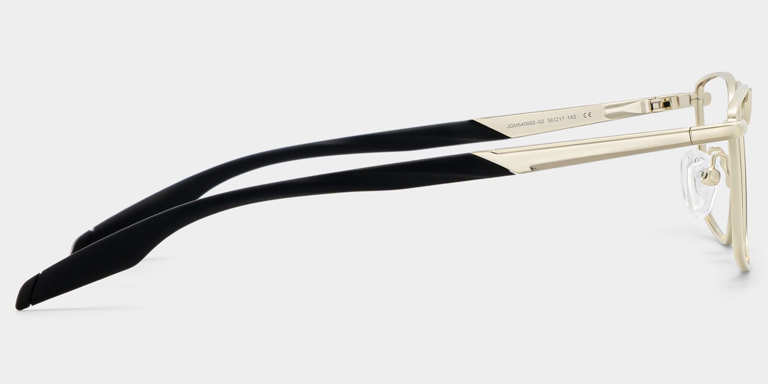 Scout Rectangle Gold Frame Glasses for Men | ZEELOOL4