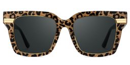Taylor Square Gold Leopard Sunglasses0