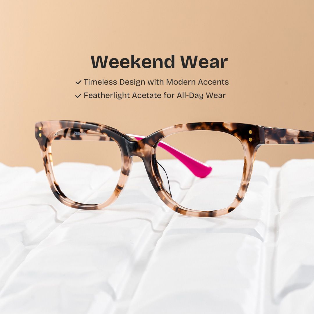Vivienne Pink Frame Glasses with Rectangle Frame Online | ZEELOOL2