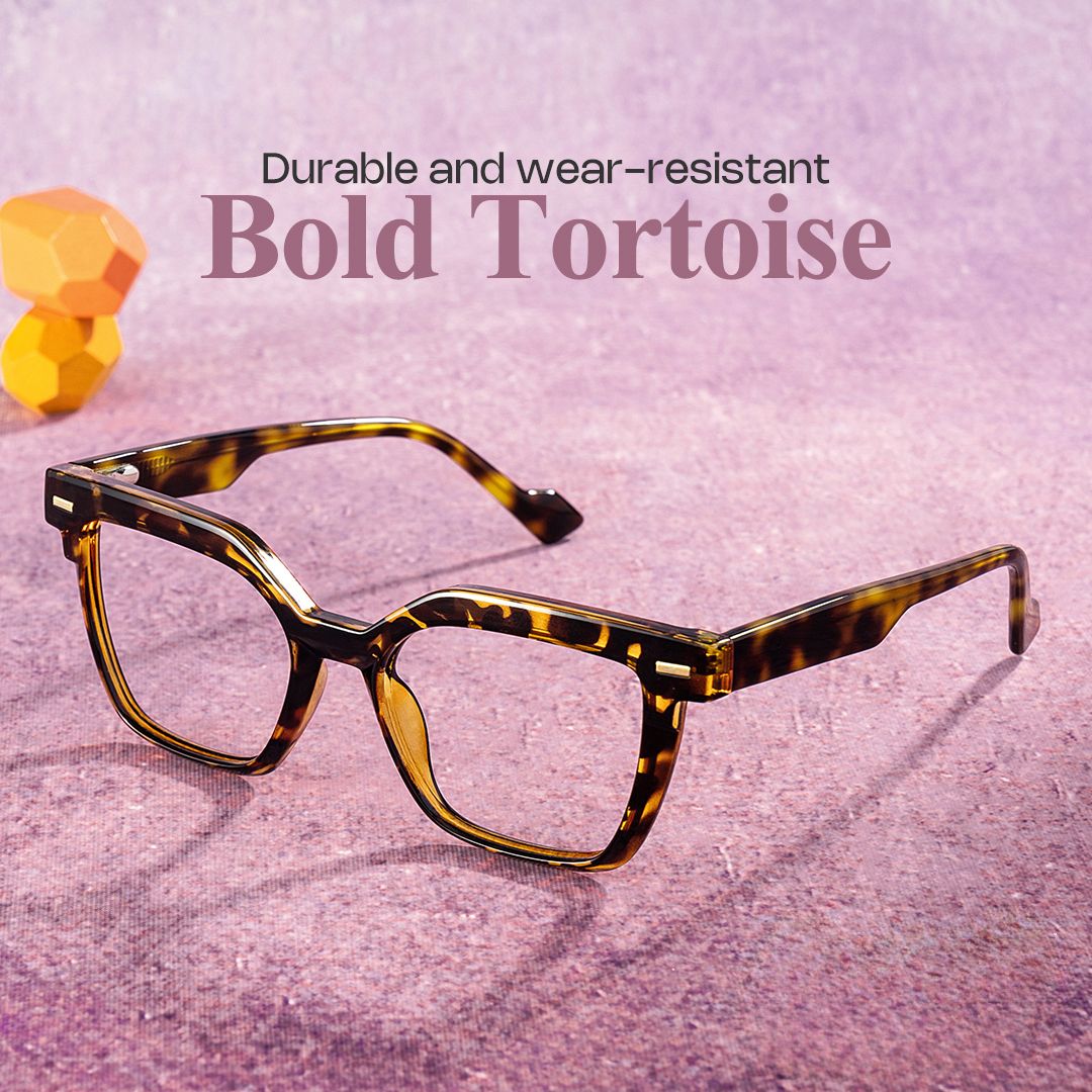 Tortoise Square Frame Glasses - Pinette on Sale | Zeelool0