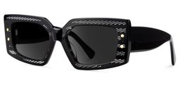 Jonas Rectangle Black Sunglasses2