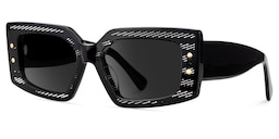 Jonas Rectangle Black Sunglasses2