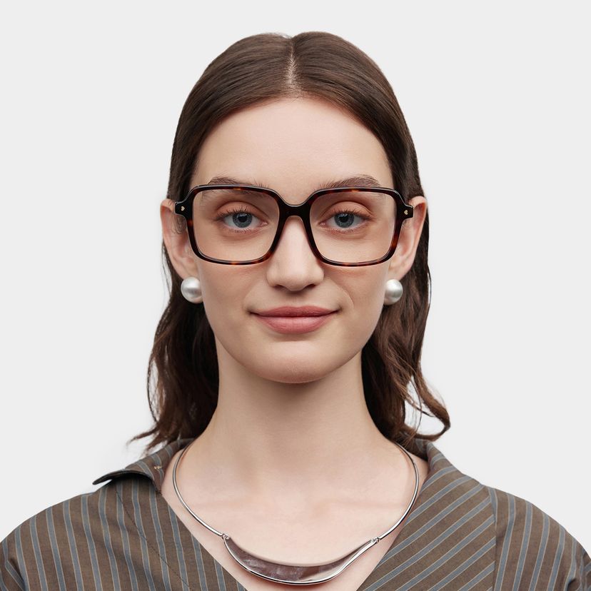 Talia Square Tortoise Glasses