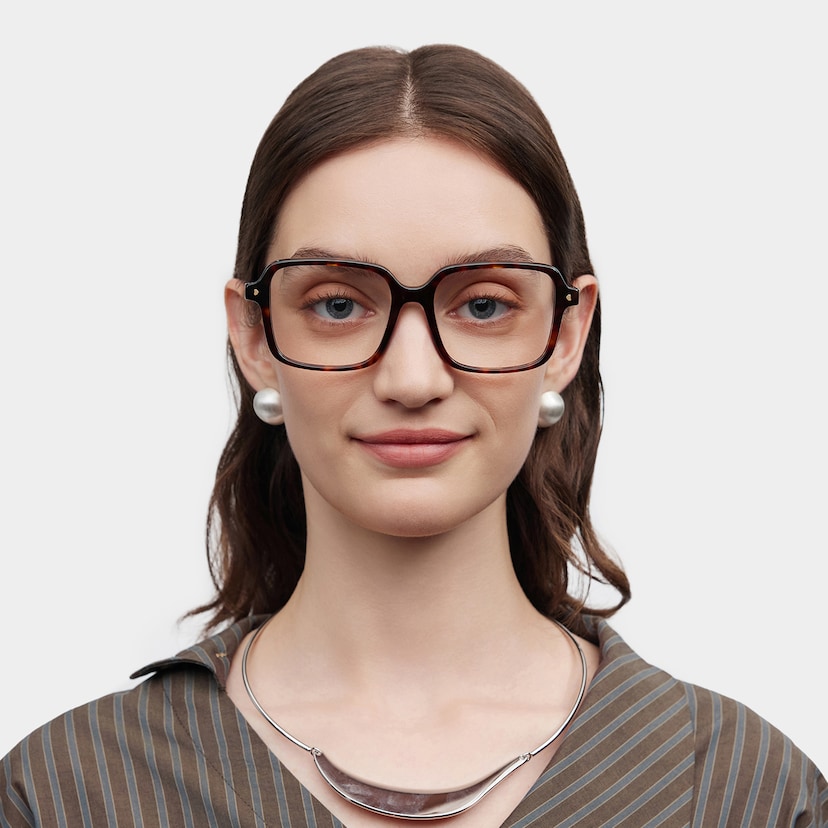 Talia Square Tortoise Glasses
