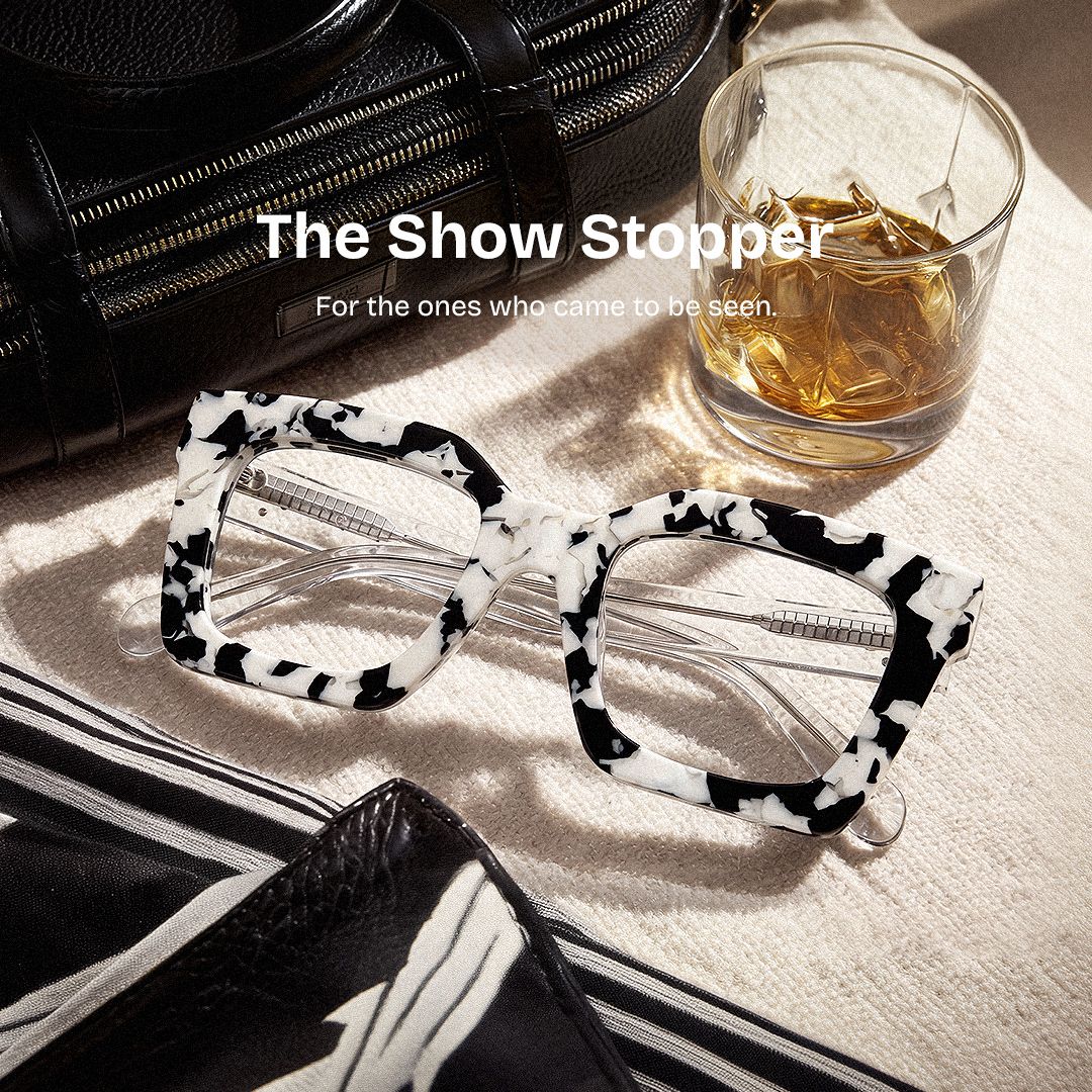 Megan Cow print Square Acetate Frame Glasses for Women | ZEELOOL