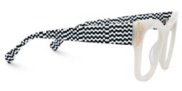 Minfia Square White Glasses2