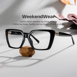 Emery Black Square Glasses0