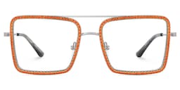 Diva Square Orange Glasses0