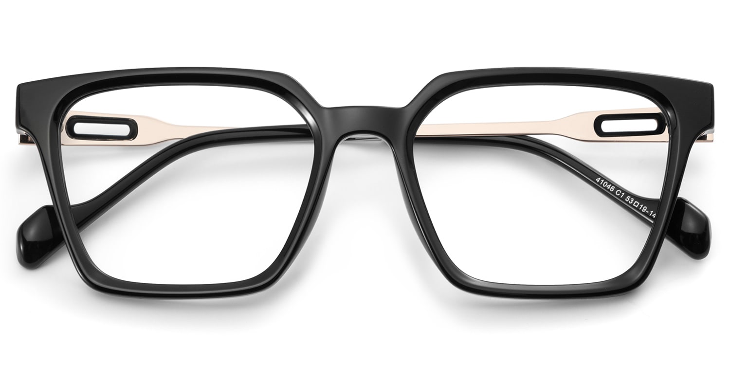Mabel Square Black Glasses2