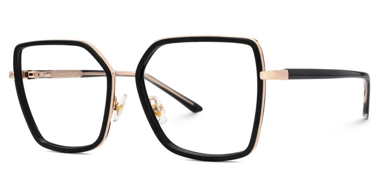 Jill Black Square Glasses