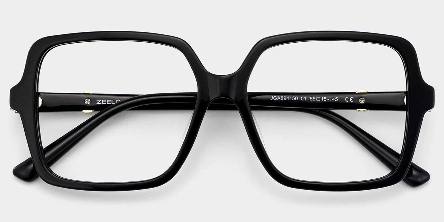 Order Elena Black Square Frame Glasses Online | ZEELOOL1