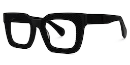 Keisa Square Black Glasses1