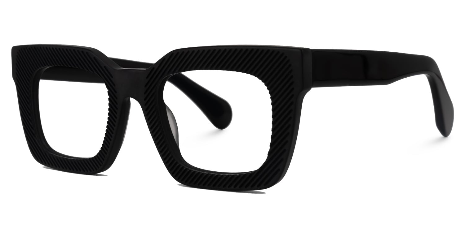 Keisa Square Black Glasses1