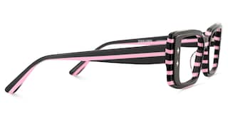 Gleam Rectangle Black Pink Glasses4