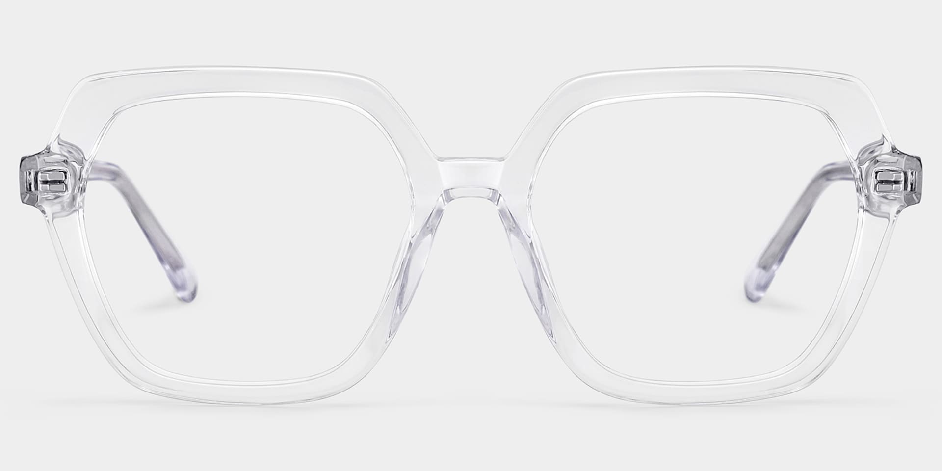 Devon Geometric Clear Hexagon Glasses for Women | ZEELOOL1