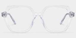 Devon Geometric Clear Glasses1