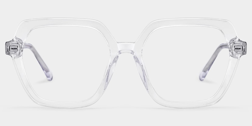 Devon Geometric Clear Glasses