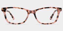Juliana Pink Tortoise Rectangle Glasses0