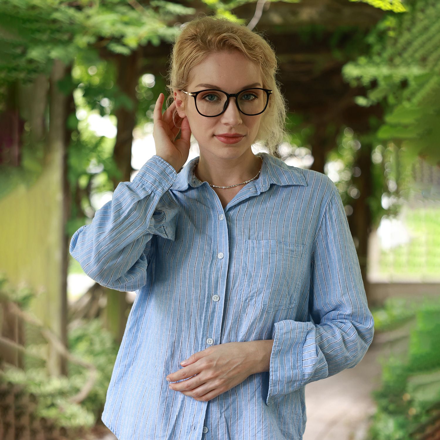 Greene Black Square Mixed Frame Glasses for Women | ZEELOOL6